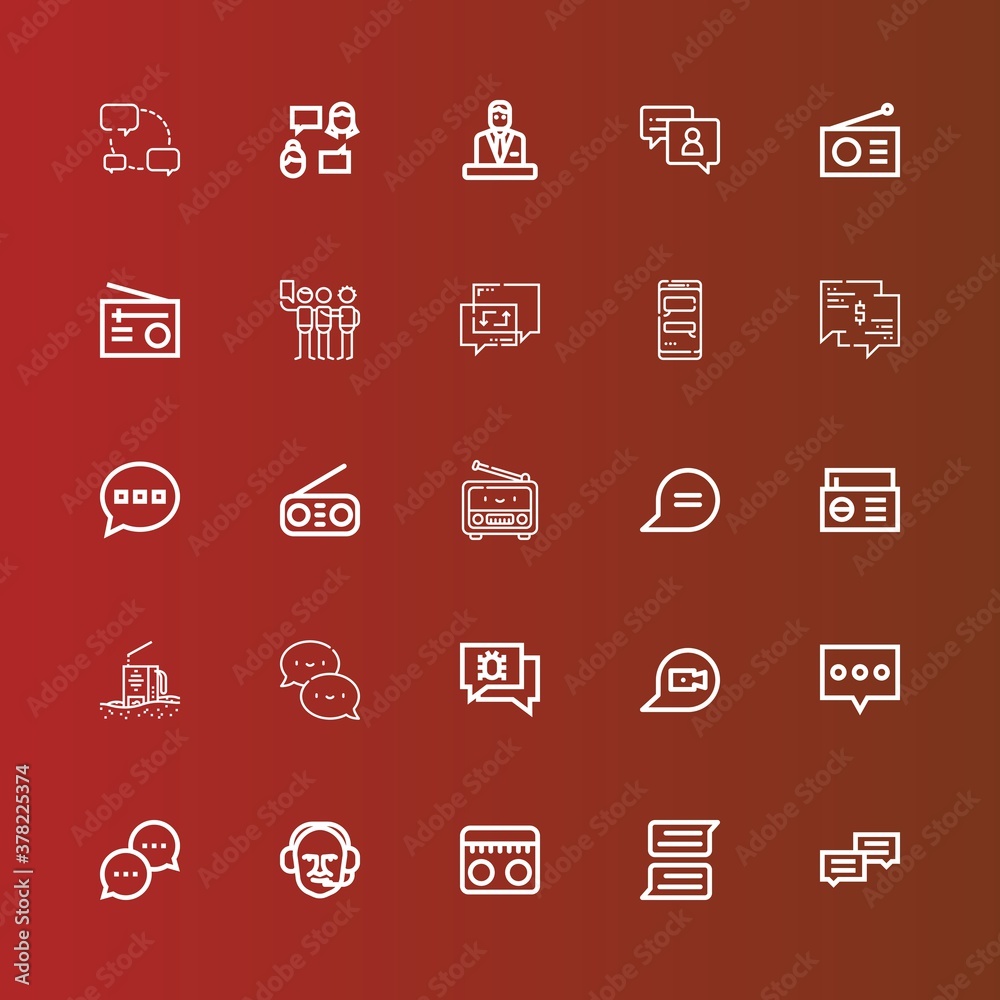 Editable 25 forum icons for web and mobile