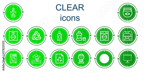 Editable 14 clear icons for web and mobile