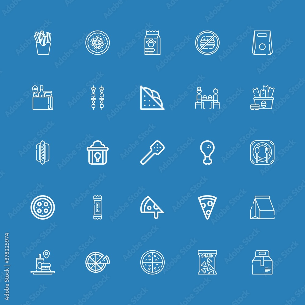 Editable 25 pizza icons for web and mobile Editable 25 pizza icons for web and mobile