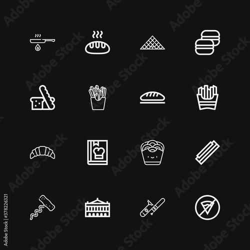 Editable 16 french icons for web and mobile