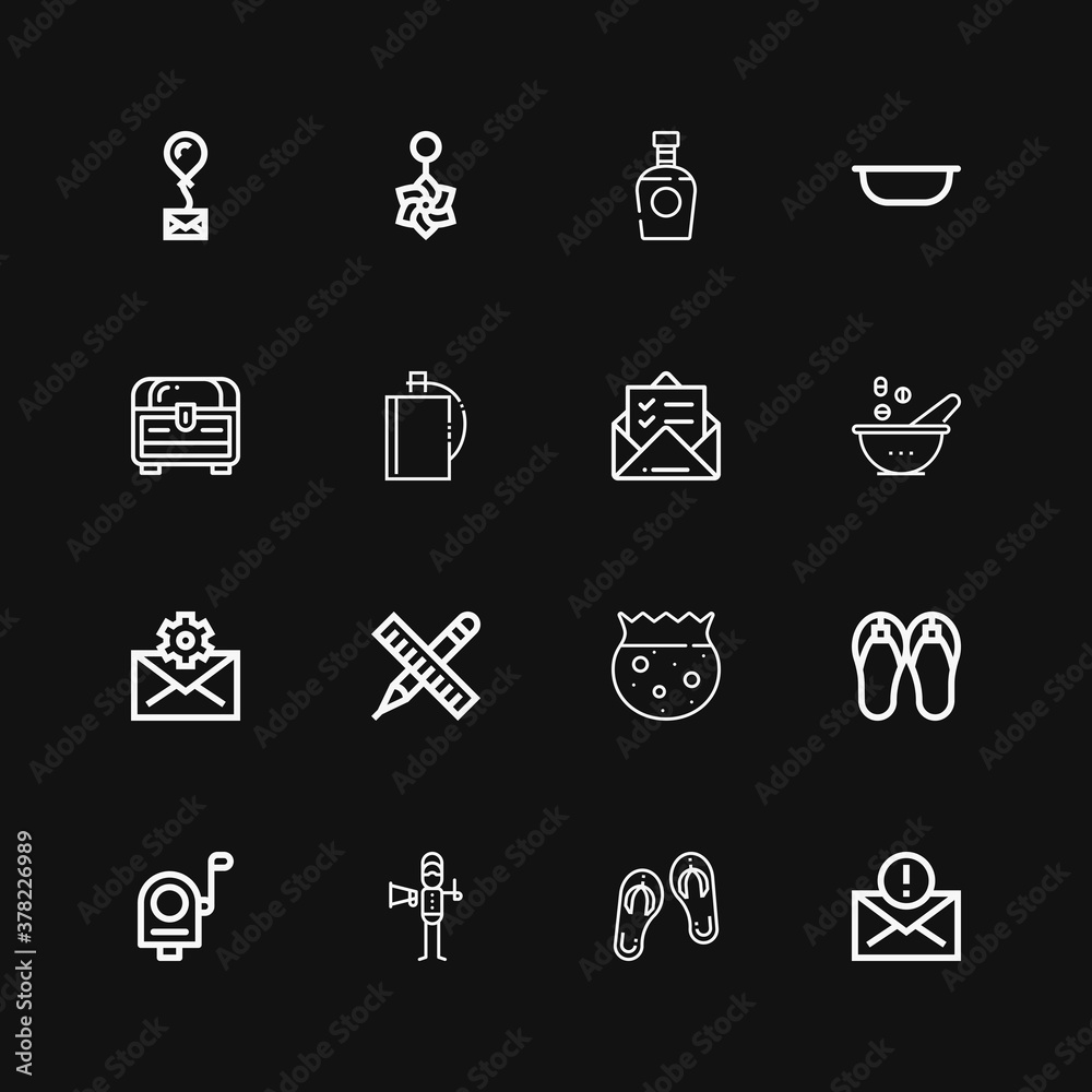 Editable 16 contour icons for web and mobile