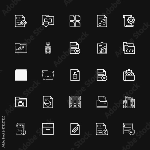 Editable 25 organize icons for web and mobile