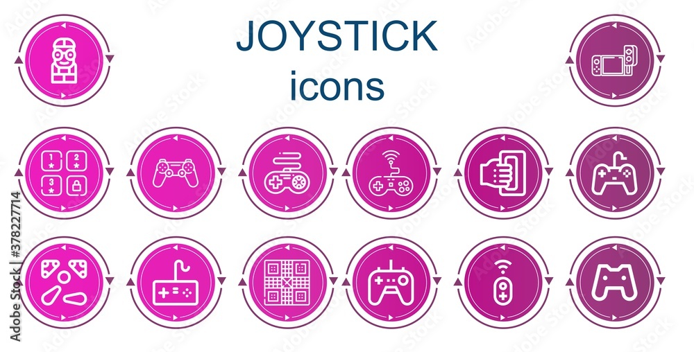 Editable 14 joystick icons for web and mobile Editable 14 joystick icons for web and mobile