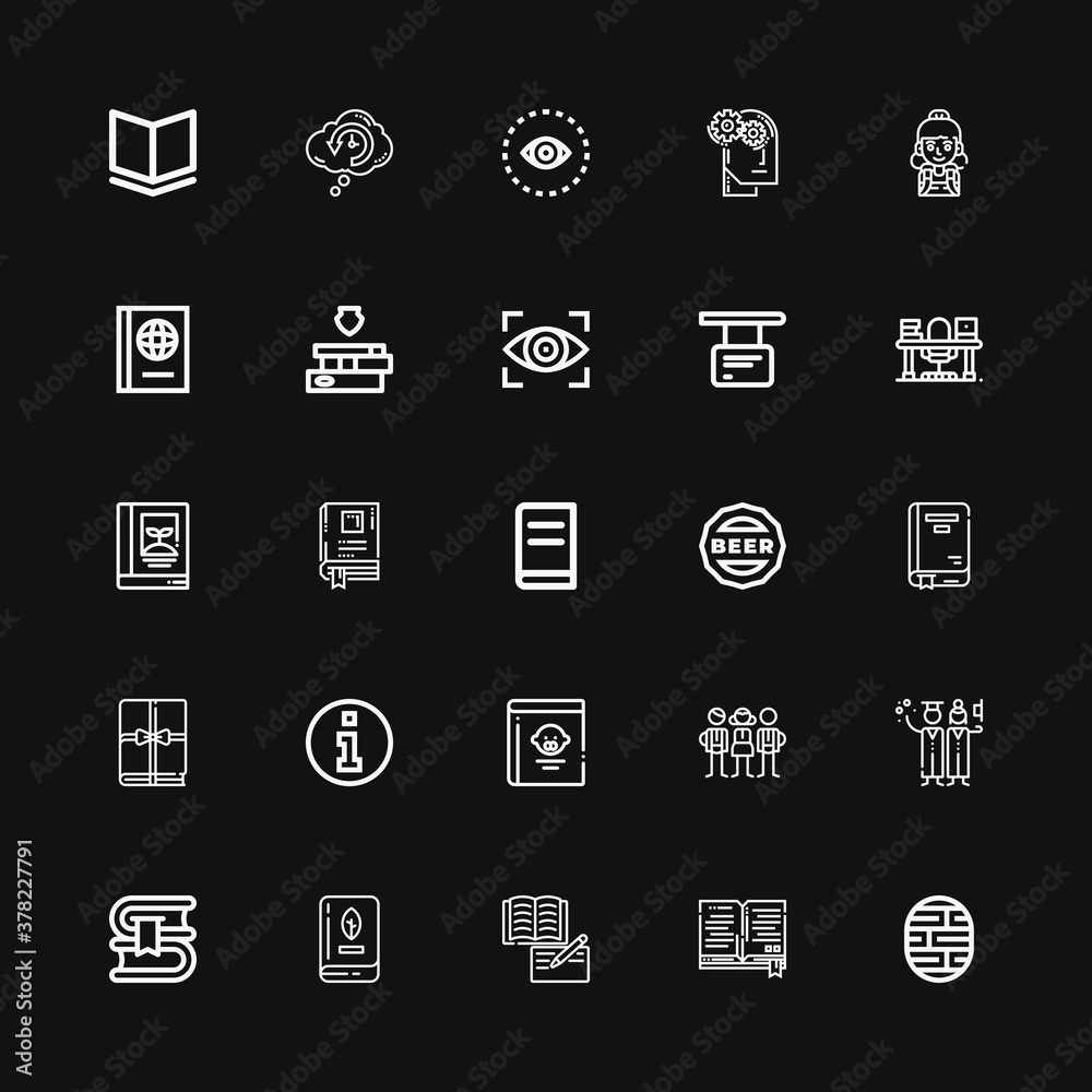 Editable 25 knowledge icons for web and mobile