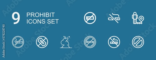 Editable 9 prohibit icons for web and mobile