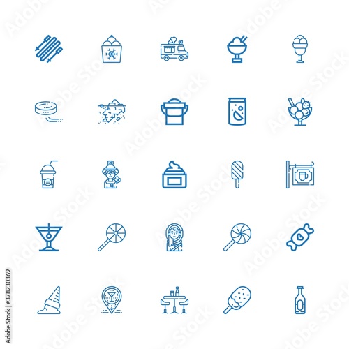 Editable 25 ice icons for web and mobile