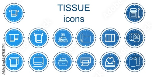 Editable 14 tissue icons for web and mobile