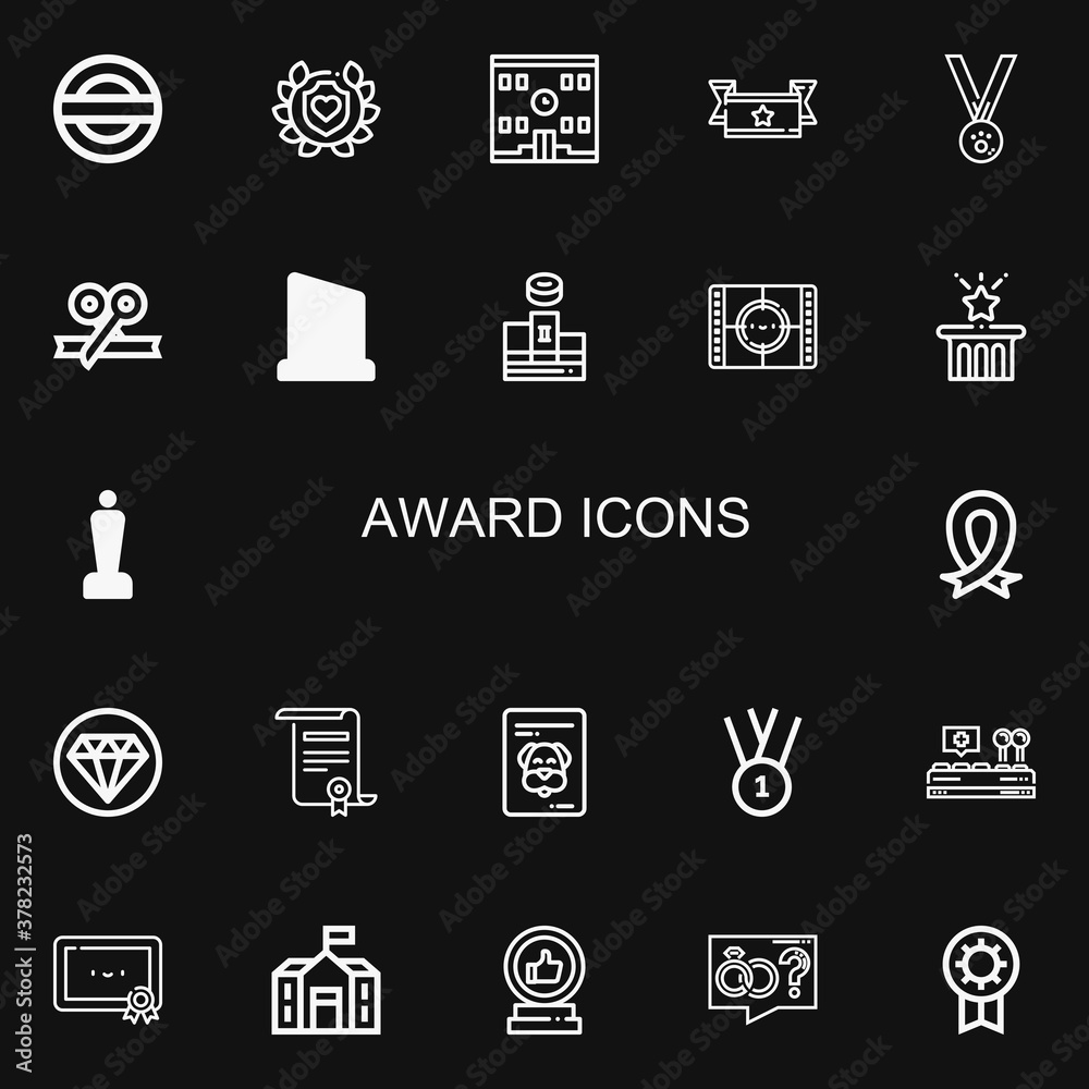 Editable 22 award icons for web and mobile Editable 22 award icons for web and mobile