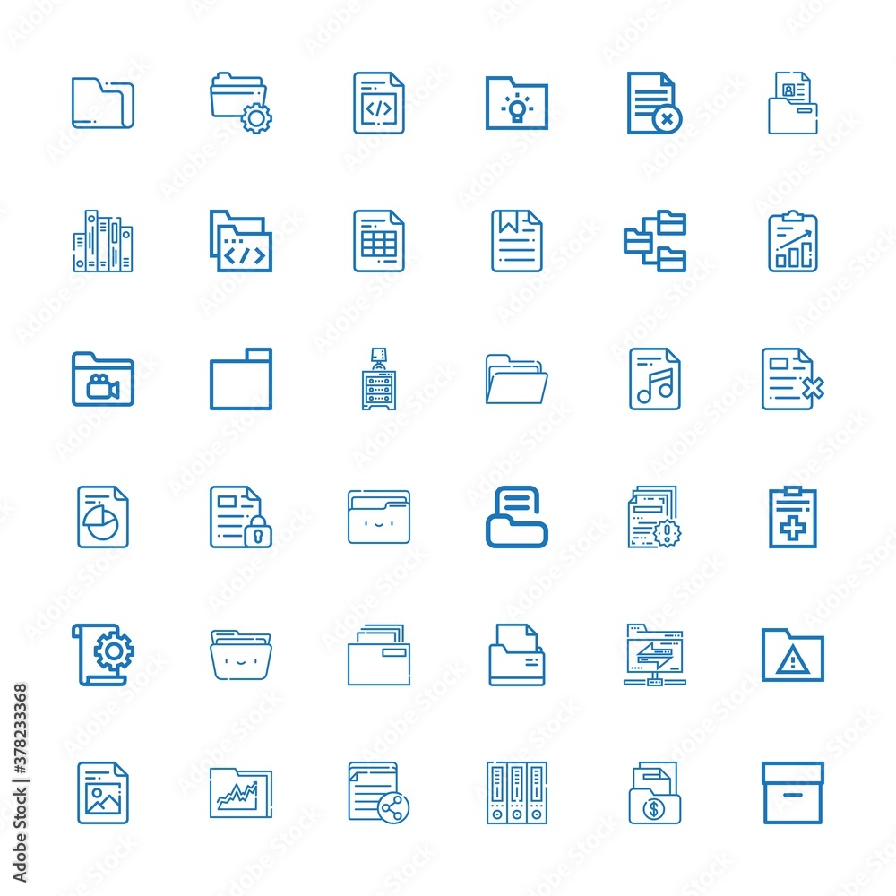 Editable 36 organize icons for web and mobile
