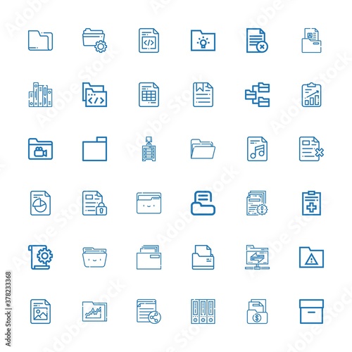 Editable 36 organize icons for web and mobile