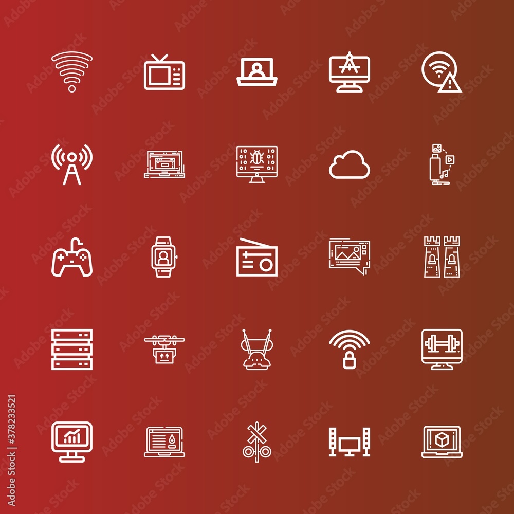 Editable 25 wireless icons for web and mobile Editable 25 wireless icons for web and mobile