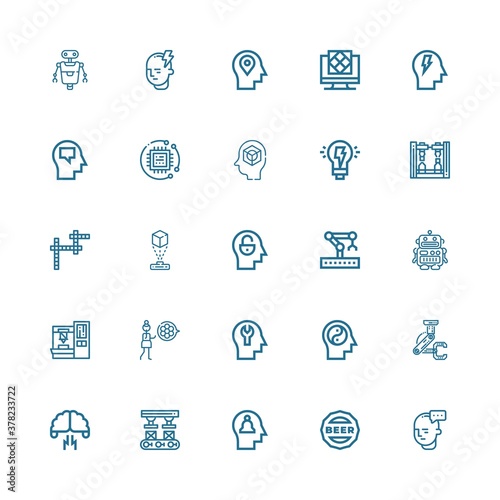 Editable 25 intelligence icons for web and mobile