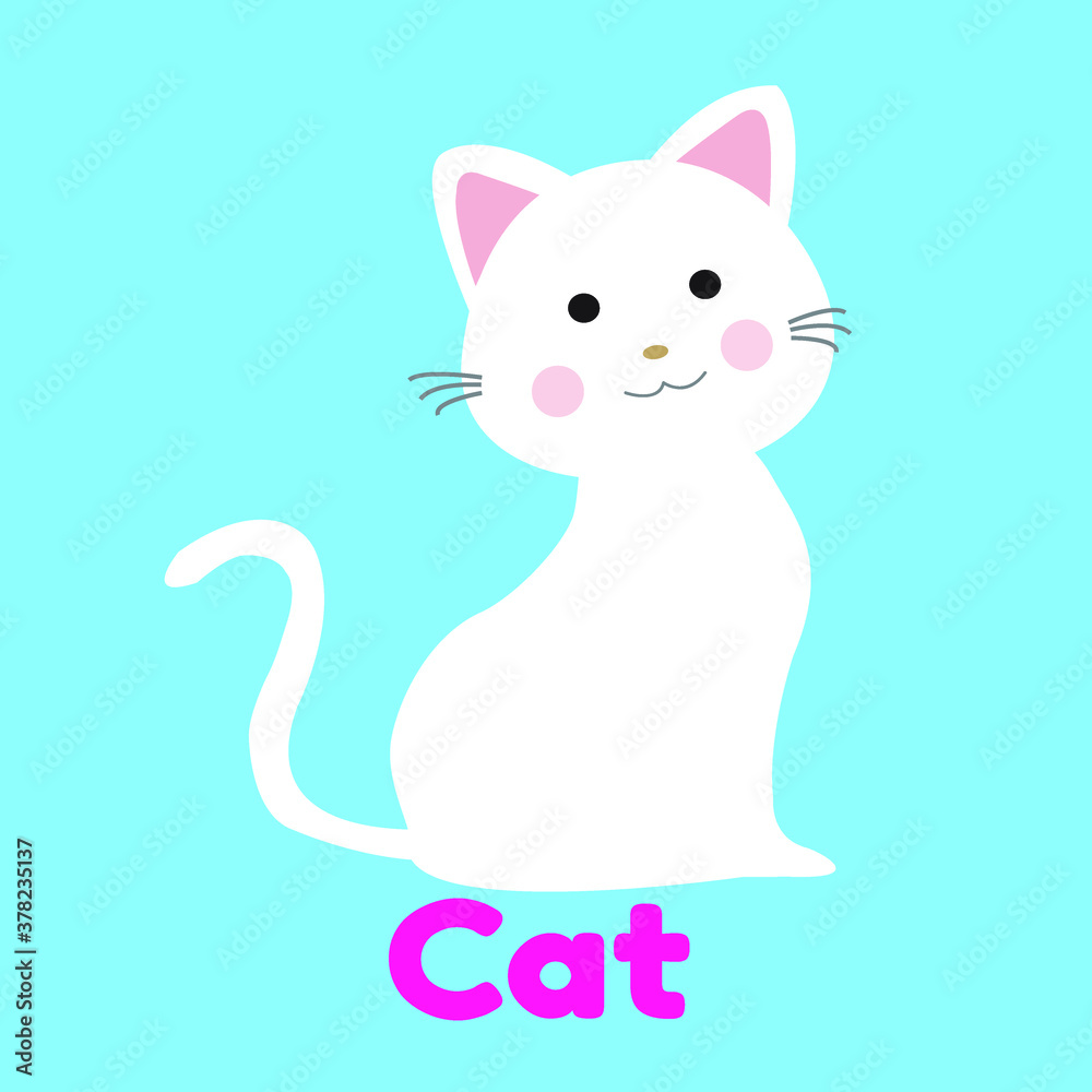Animal Cat Playing Card For Kids Cartoon Vector Animal Cat Playing Card For Kids Cartoon Vector