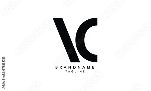 Alphabet letters Initials Monogram logo VC, CV, V and C