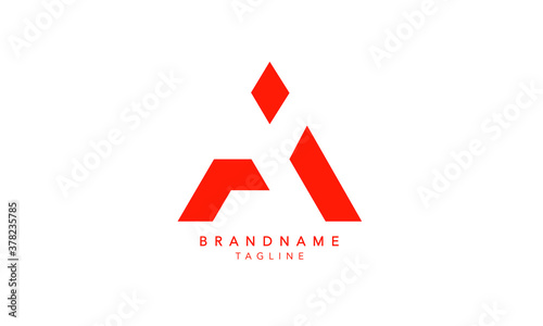 Alphabet letters Initials Monogram logo AI, IA, A and I
