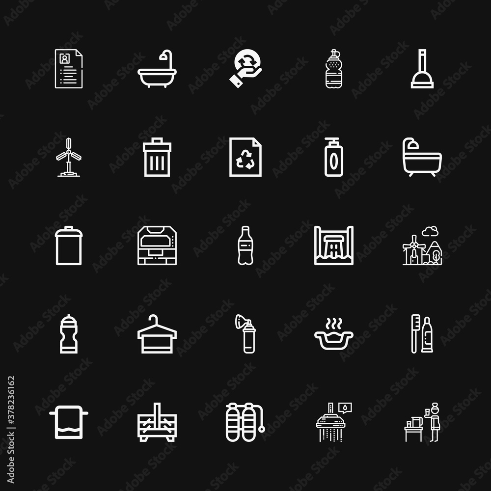 Editable 25 clean icons for web and mobile