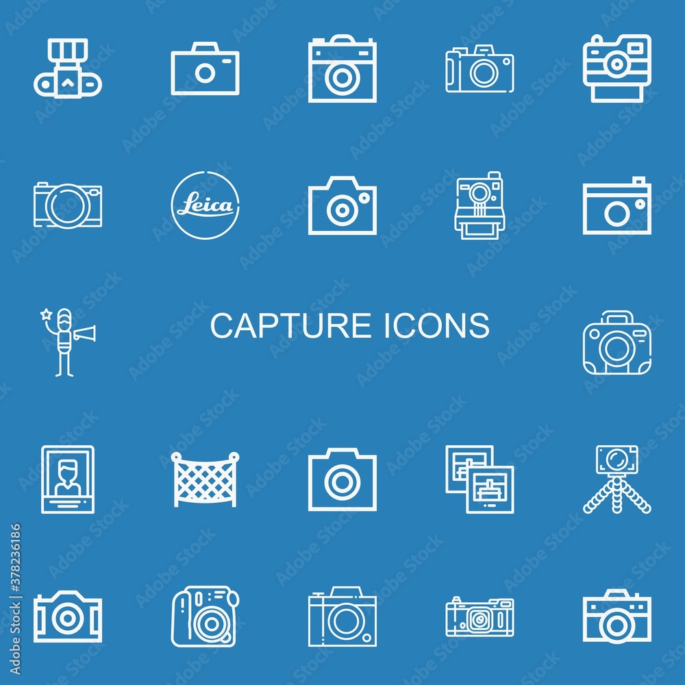 Editable 22 capture icons for web and mobile Editable 22 capture icons for web and mobile
