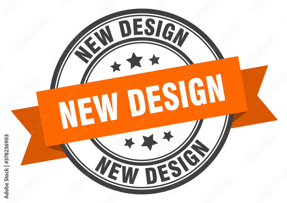 Fototapeta premium new design label sign. round stamp. band. ribbon
