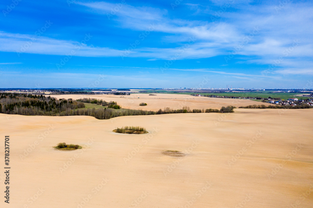 Rural landscape, aerial view, nature background Rural landscape, aerial view, nature background