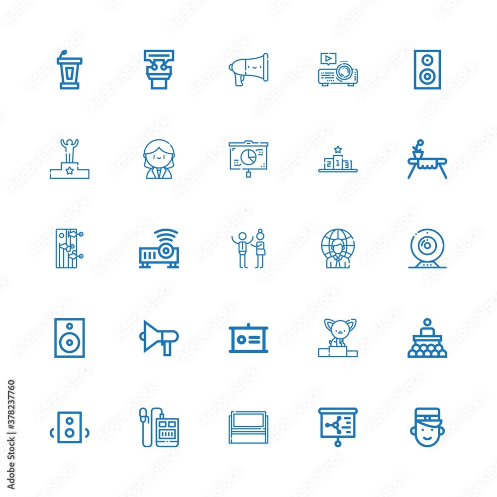 Editable 25 conference icons for web and mobile Editable 25 conference icons for web and mobile