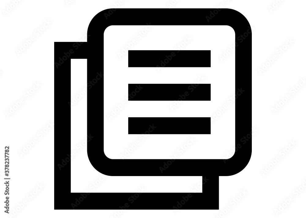Document vector icon. Illustration isolated for graphic and web design Document vector icon. Illustration isolated for graphic and web design