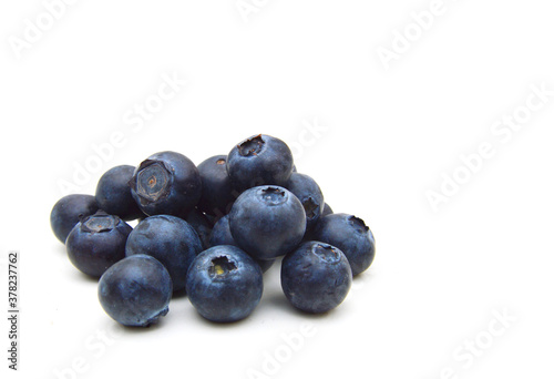 Blue berry on white background 