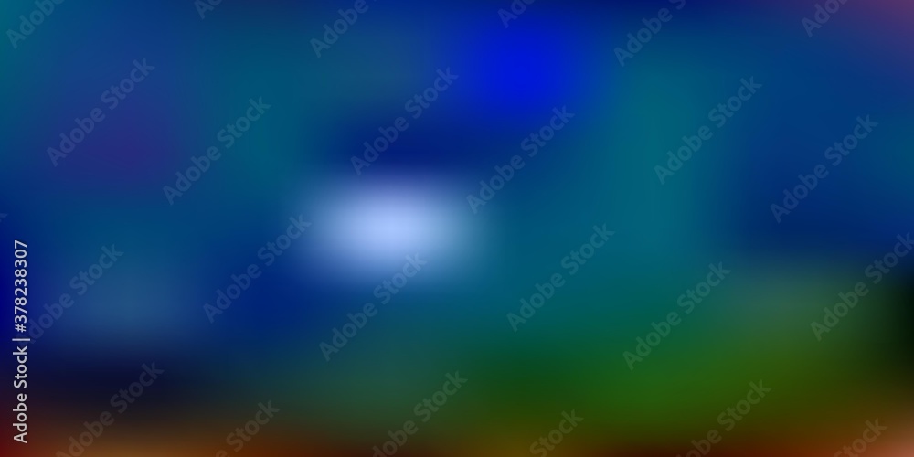 Dark multicolor vector abstract blur backdrop.