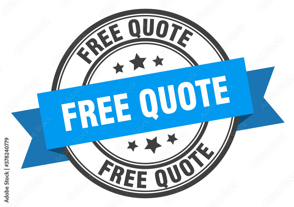 Fototapeta premium free quote label sign. round stamp. band. ribbon