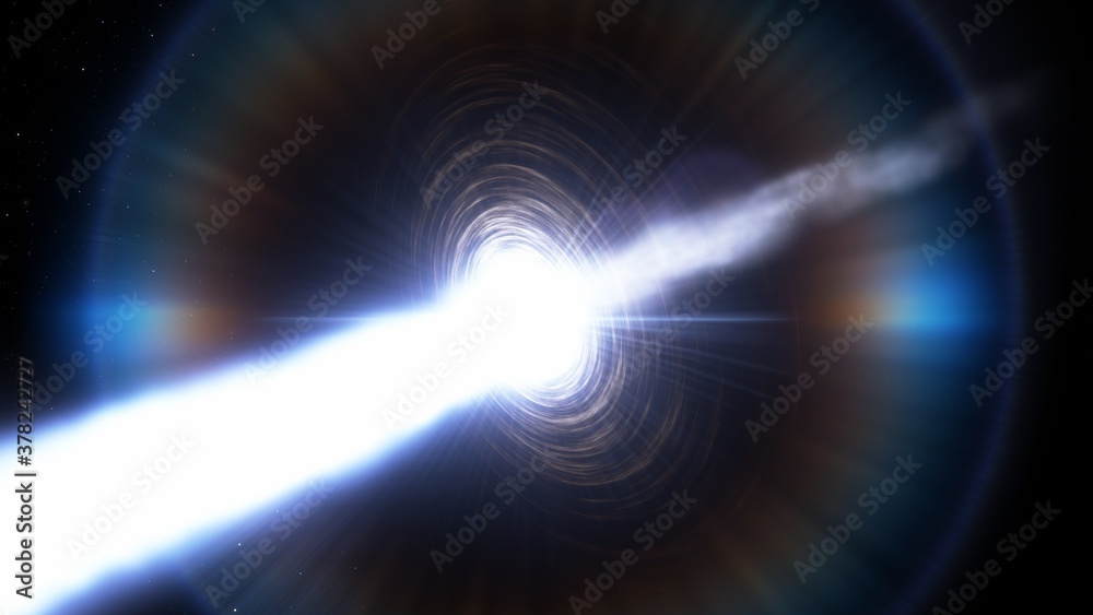 Obraz premium alien planet in space, science fiction landscape, 3d render