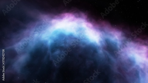 Fototapeta Naklejka Na Ścianę i Meble -  alien planet in space, science fiction landscape, 3d render