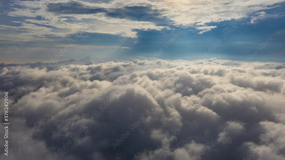 Time lapse of Flying over the clouds. Time lapse of Flying over the clouds.