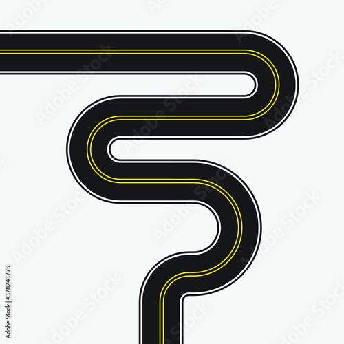 Vector highway path long street asphalt