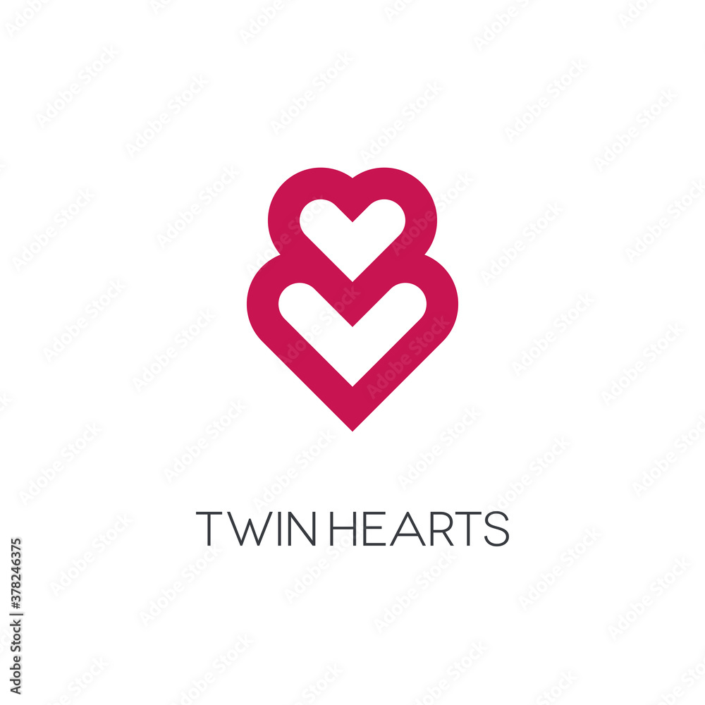 Twin Hearts Logo