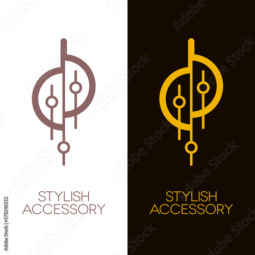 Luxury ornate decorative accessories or jewelry icons