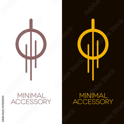 Gold colored jewelry or decorative accessory icons