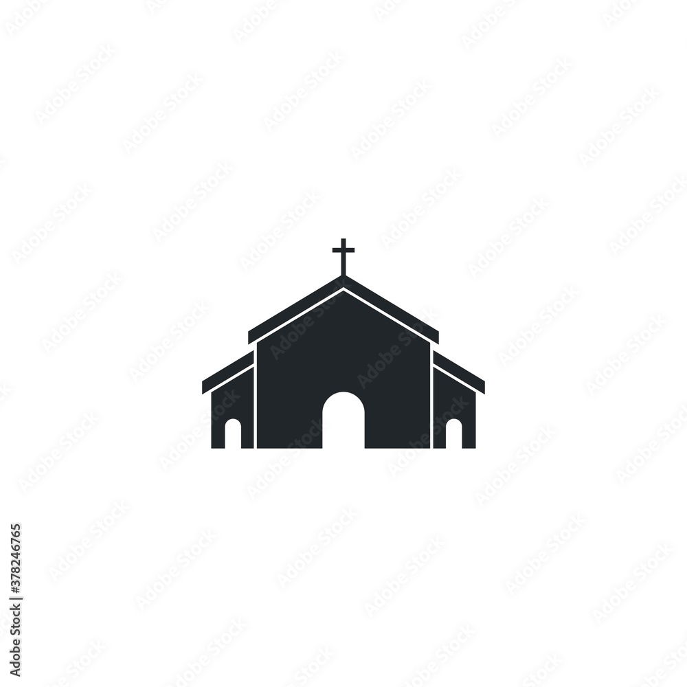 Church logo template vector icon illustration
