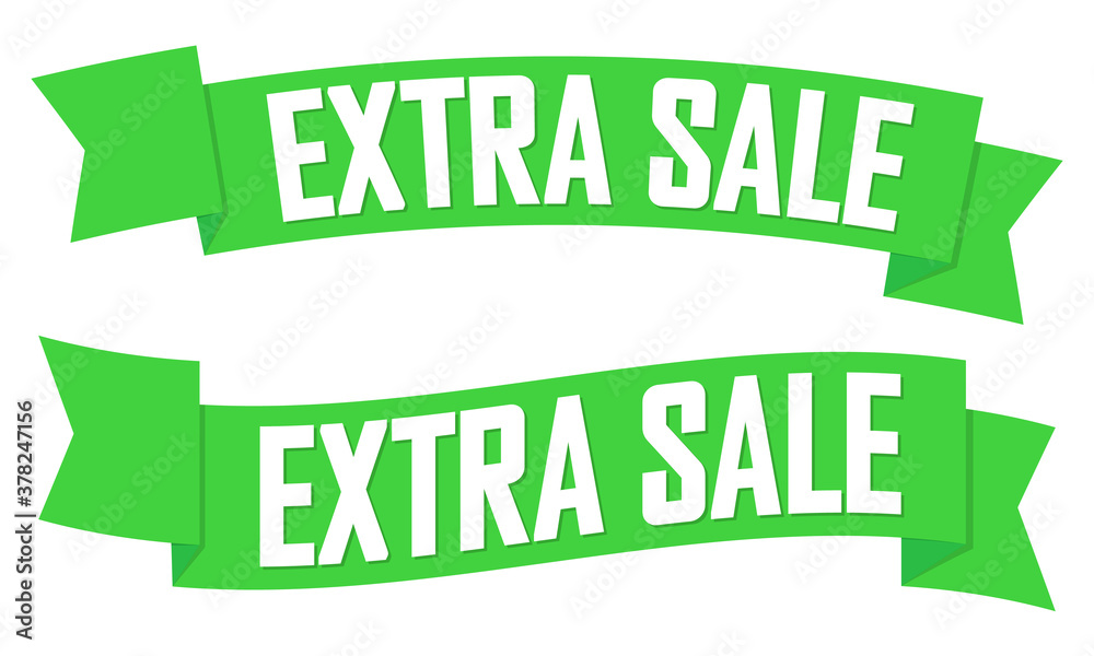 Fototapeta premium Set Extra Sale banners, discount tags design template, vector illustration