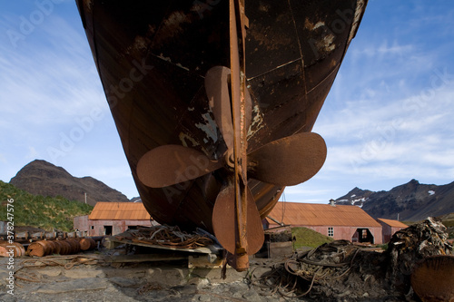 Abandoned Whaling Ship, South Georgia Island, Antarctica photo