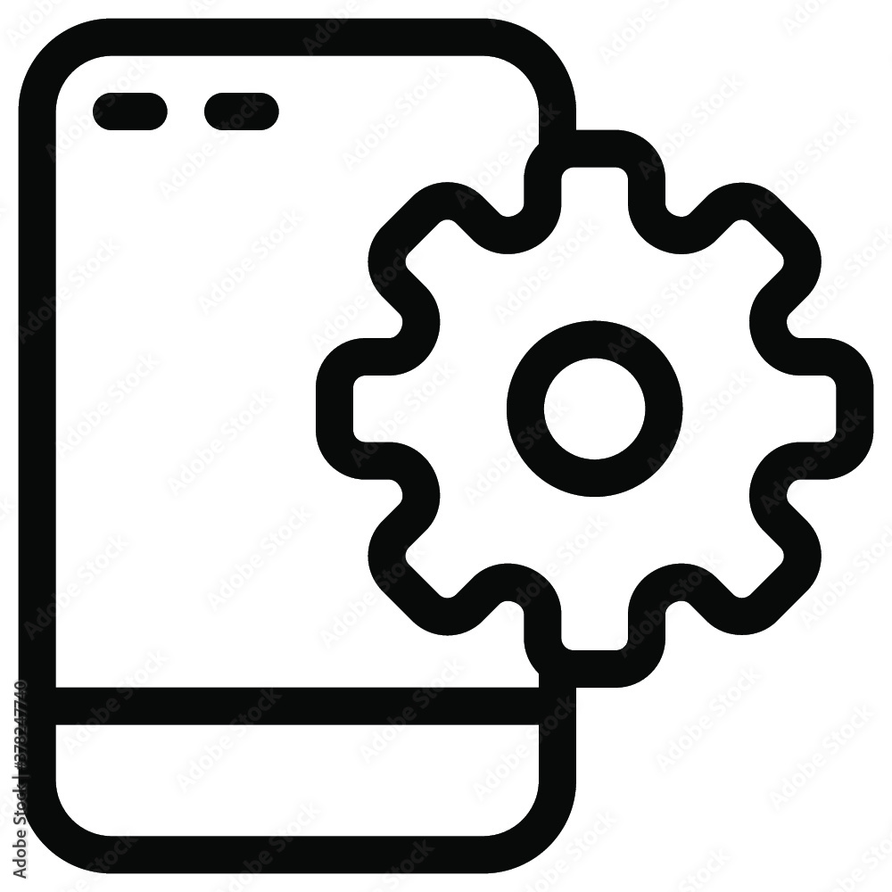 Smartphone icon. line icon. vector icon. vector illustration