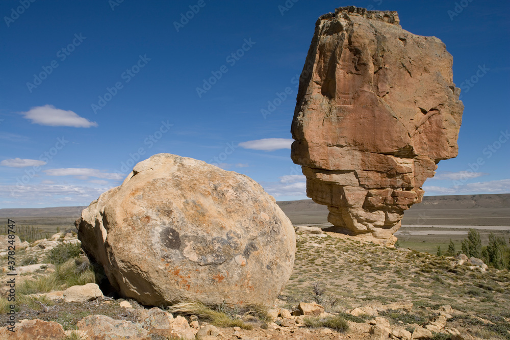 Eroded Rock Pillar, Patagonia, Argentina