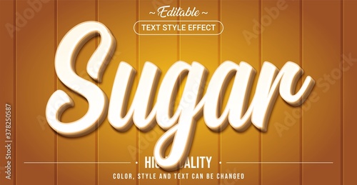Editable text style effect - Sugar theme style.