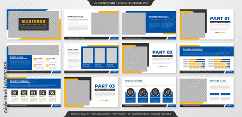 business presentation template with clean layout and minimalist style use for business profile and proposal