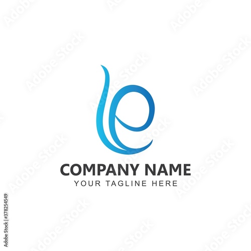 Initial LE Logo Design Vector