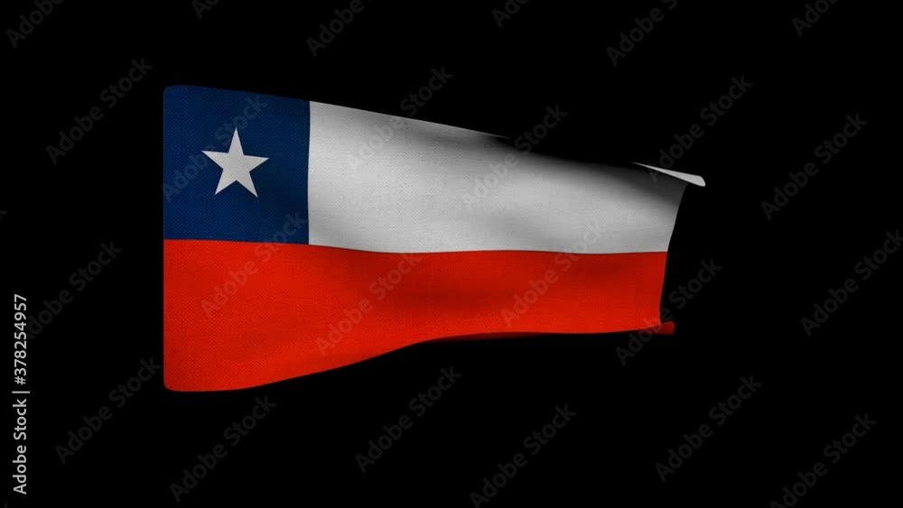 Bandera Chilena animada 3D