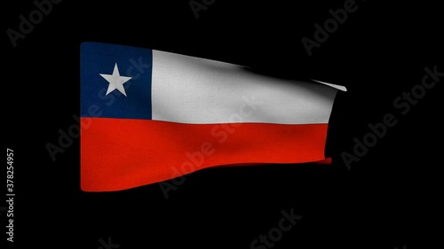 Bandera Chilena animada 3D photo