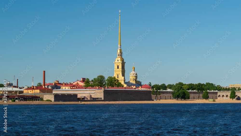 St Petersburg, Russia-June 2020: Peter and Paul fortress.