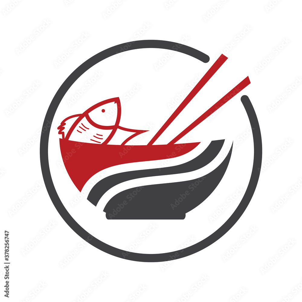 seafood fish menu logo design vector isolated on white background seafood fish menu logo design vector isolated on white background