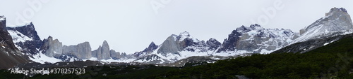 panorama of the mountains in the morning
