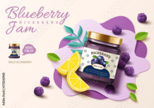 Wild blueberry jam ads banner