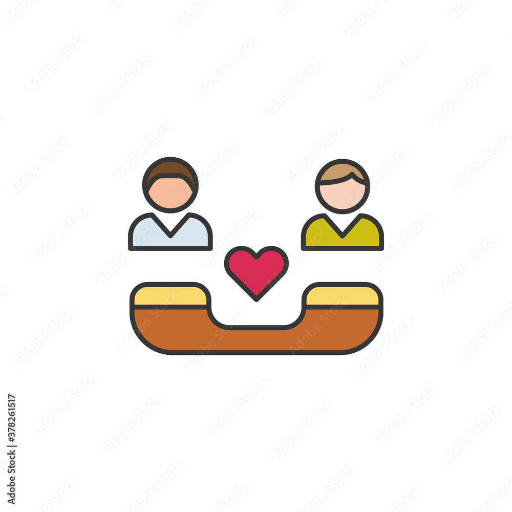 phone friendship outline icon. Elements of friendship line icon. Signs, symbols and vectors can be used for web, logo, mobile app, UI, UX on white background phone friendship outline icon. Elements of friendship line icon. Signs, symbols and vectors can be used for web, logo, mobile app, UI, UX on white background